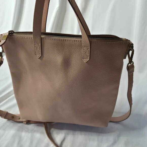 Madewell Women's Zip Top Crossbody Transport Bag Pink Leather - Picture 11 of 12
